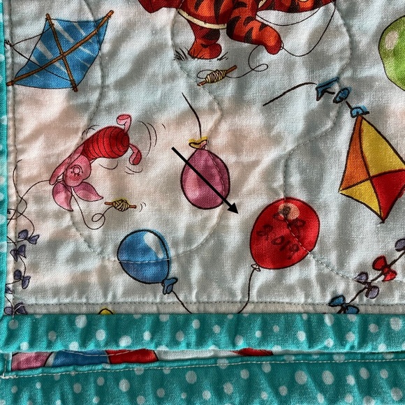 Handmade Winnie The Pooh and Friends Colorful Kite Patchwork Quilt Disney 56X48 - Picture 12 of 16